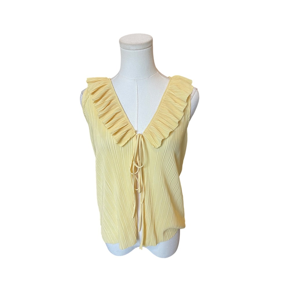 Zara Butter Yellow Two Piece Matching  Set Size S NWT Dainty‎ Coquette Feminine - Picture 4 of 16
